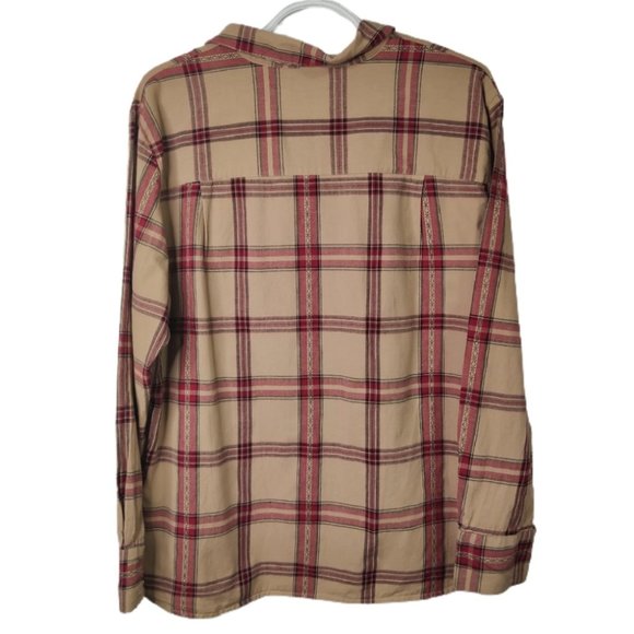 Karen Scott Plaid Button zip Christmas Wreath Western Large - Picture 6 of 7